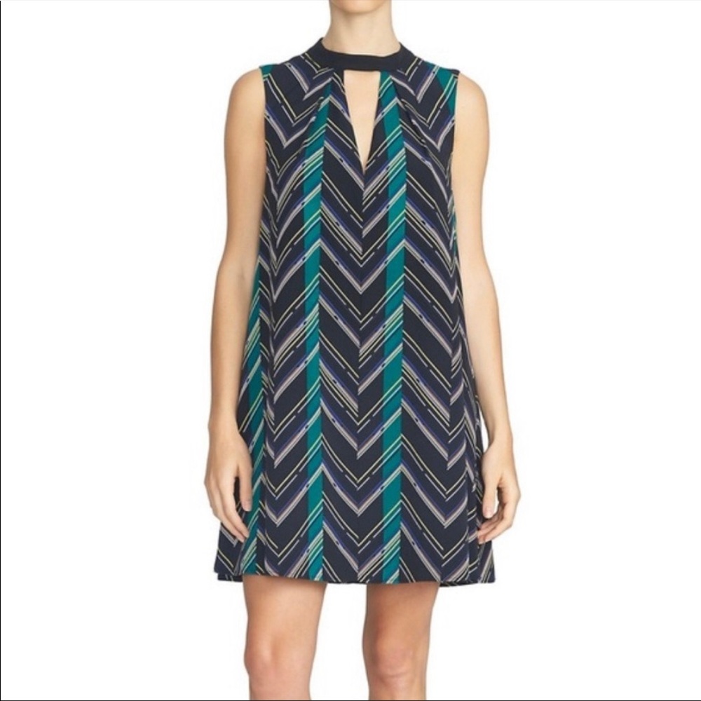1. State Chevron Print Dress